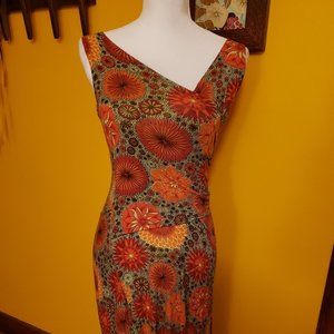 Salaam Floral A-Line SleevelessSoft Stretch Dress